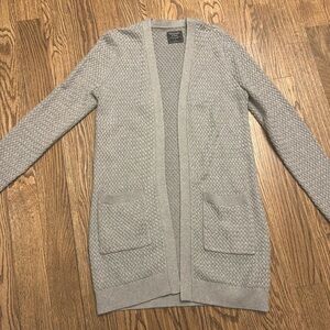 Abercrombie & Fitch Women’s long grey open cardigan size S